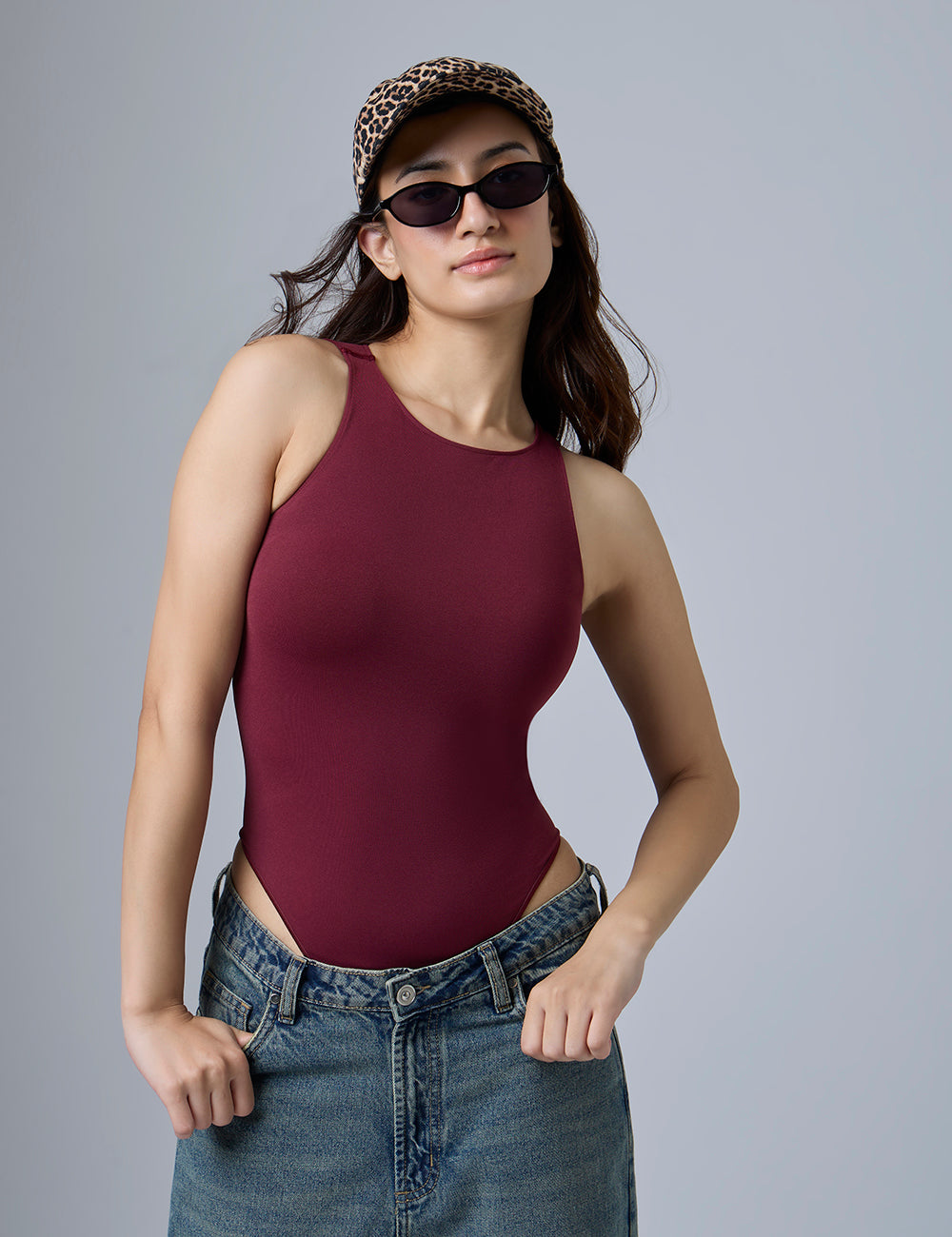 High Neck Cutaway Bodysuit