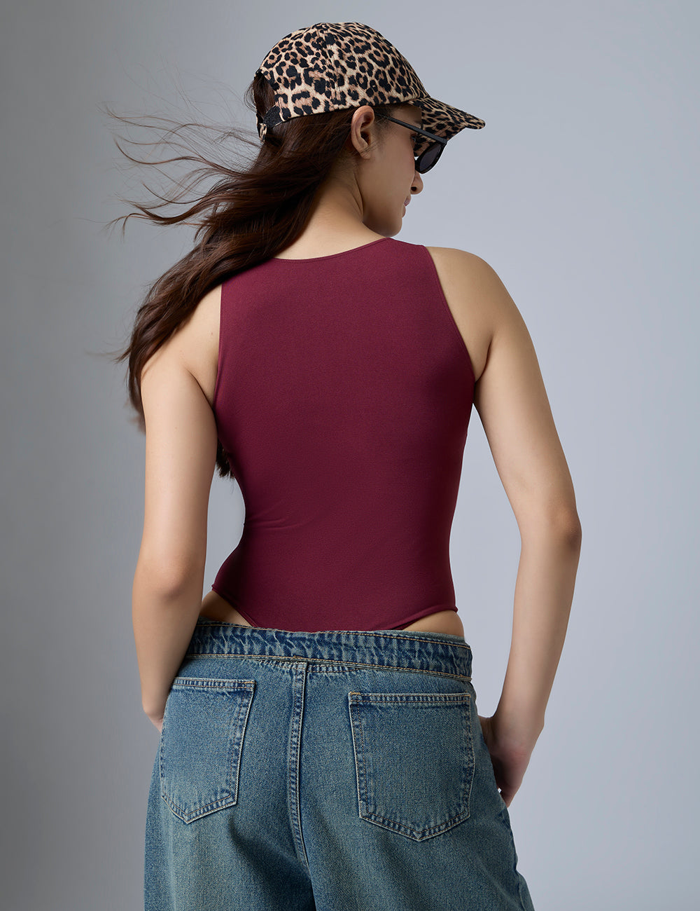 High Neck Cutaway Bodysuit