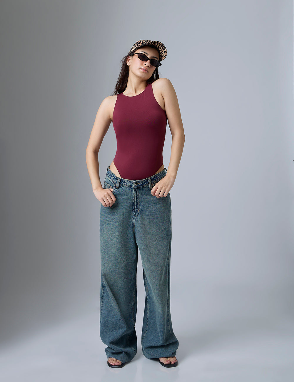High Neck Cutaway Bodysuit