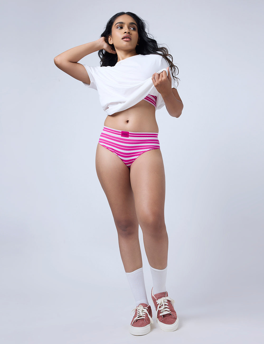 Ribbed Stripe Cheeky