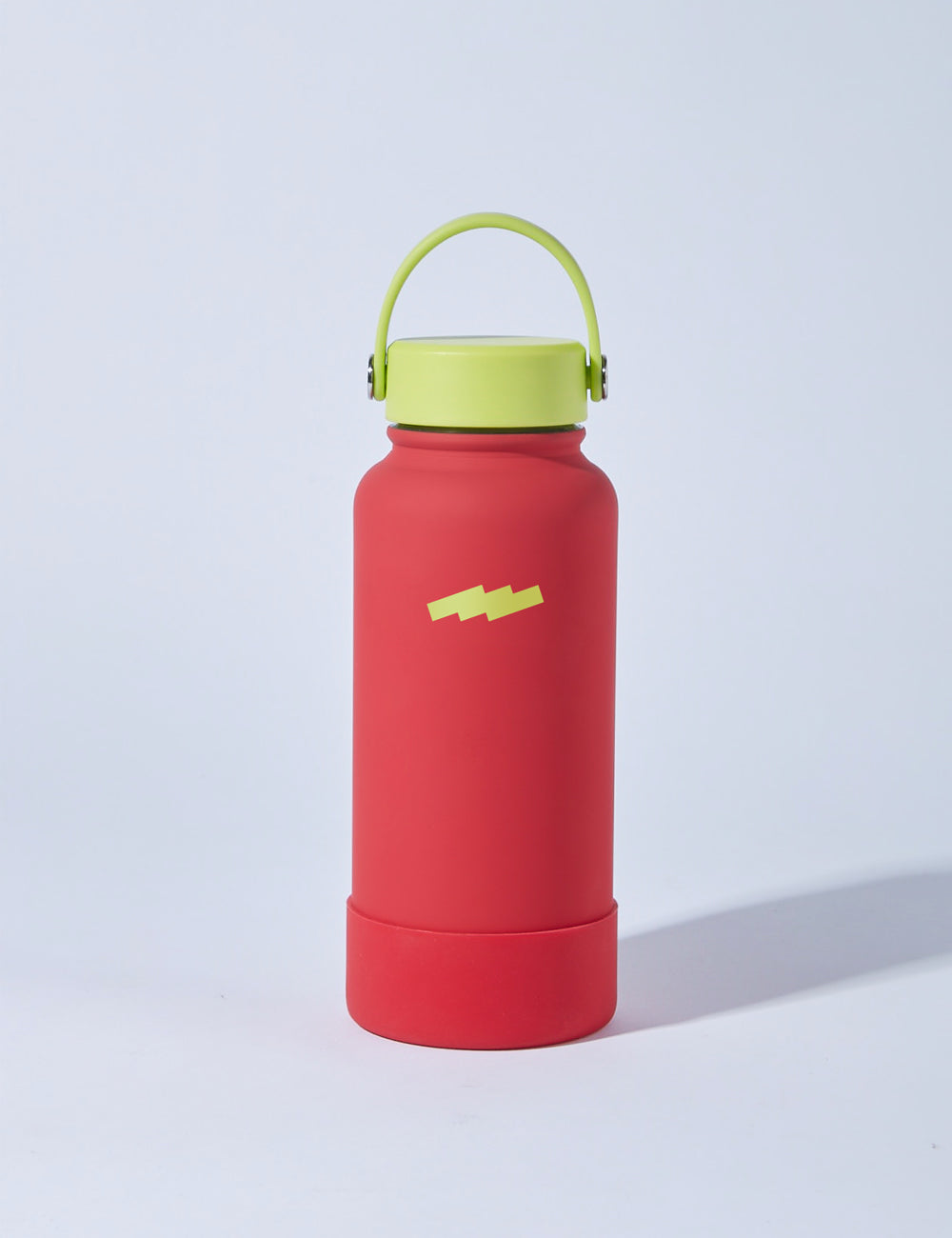 red water bottle